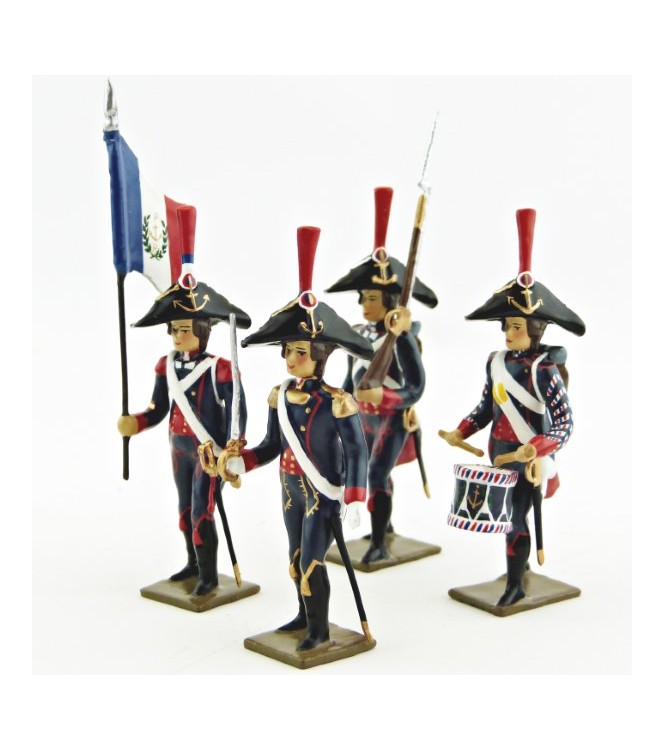 Pontonniers du Rhin (1792), ensemble de 4 figurines
