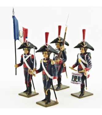 Pontonniers du Rhin (1792), ensemble de 4 figurines