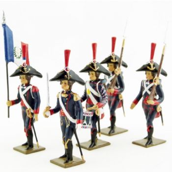 Pontonniers du Rhin (1792), ensemble de 5 figurines