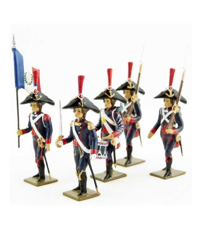 Pontonniers du Rhin (1792), ensemble de 5 figurines