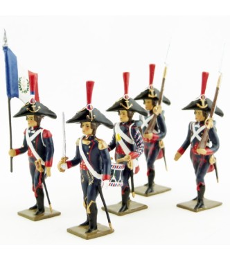 Pontonniers du Rhin (1792), ensemble de 5 figurines