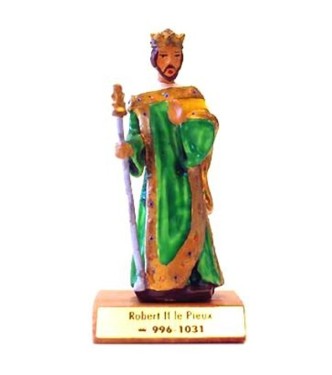 Robert II le Pieux sur socle bois