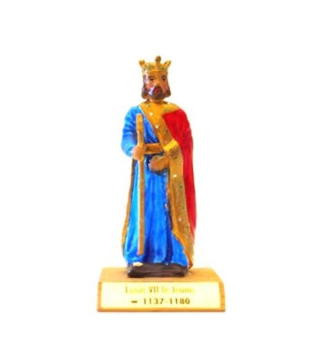 Louis VII le Jeune sur socle bois