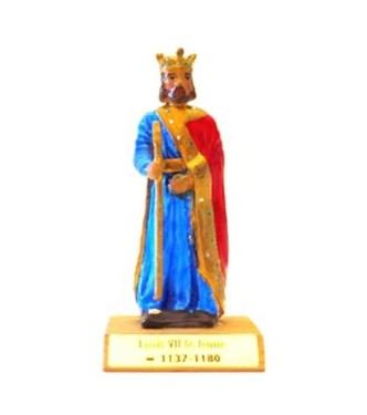 Louis VII le Jeune sur socle bois