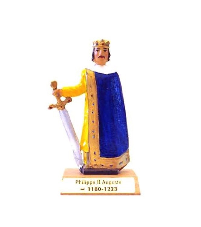 Philippe II Auguste sur socle bois