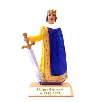 Philippe II Auguste sur socle bois
