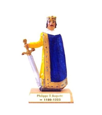 Philippe II Auguste sur socle bois