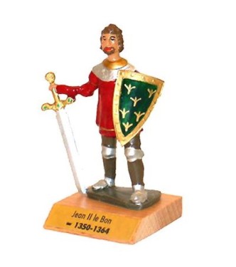 Jean II le Bon sur socle bois