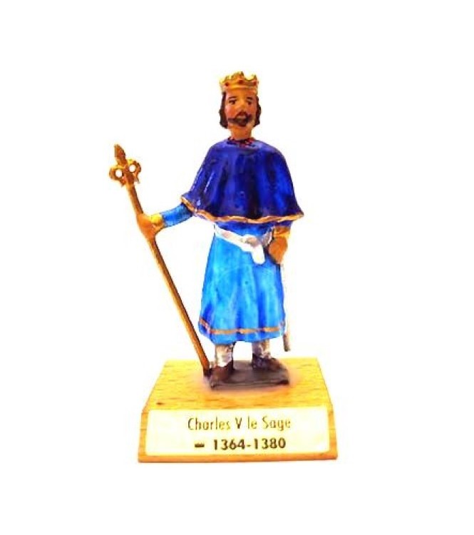 Charles V le Sage sur socle bois