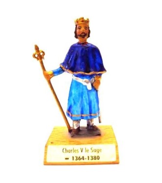 Charles V le Sage sur socle bois
