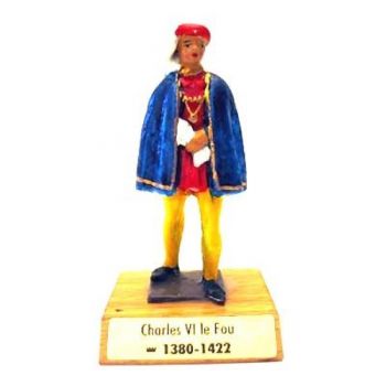 Charles VI le Fou sur socle bois