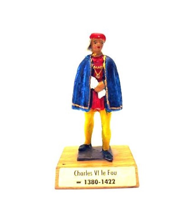 Charles VI le Fou sur socle bois