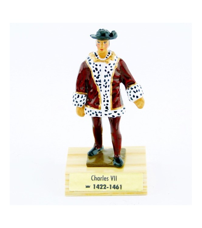 Charles VII le Victorieux sur socle bois