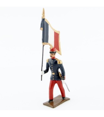 drapeau de l'infanterie de ligne en tunique, pantalon garance