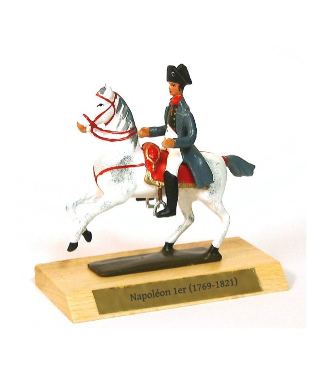 Napoléon 1er (1769-1821) sur cheval cabré, sur socle bois
