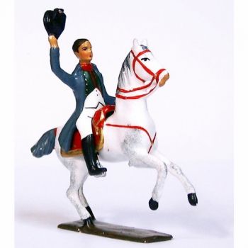 Napoléon levant son bicorne, sur cheval cabré