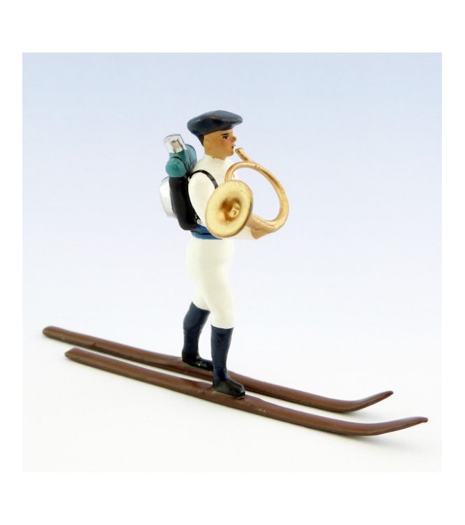 cor des chasseurs alpins en tenue d'hiver (blanc) à skis