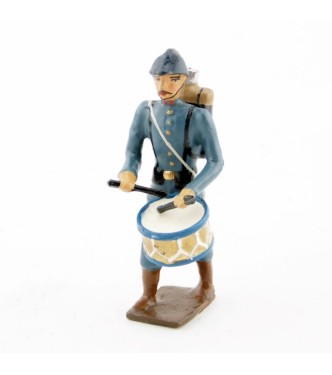 tambour de l'infanterie de ligne en tunique bleu horizon