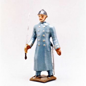 officier de l'infanterie de ligne en capote bleu horizon