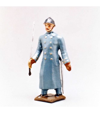 officier de l'infanterie de ligne en capote bleu horizon