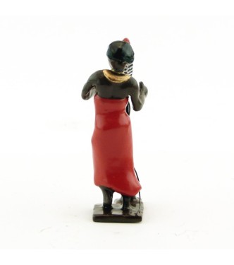 chanteuse noire avec micro (diorama le Jazz) (JZ08)