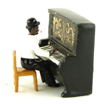 pianiste de Jazz et piano droit (diorama le Jazz) (JZ02)