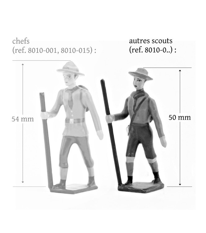 scout avec baton au sol