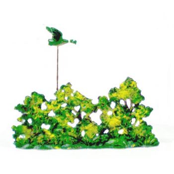 Buisson avec canard en vol (h. 7,5 cm)