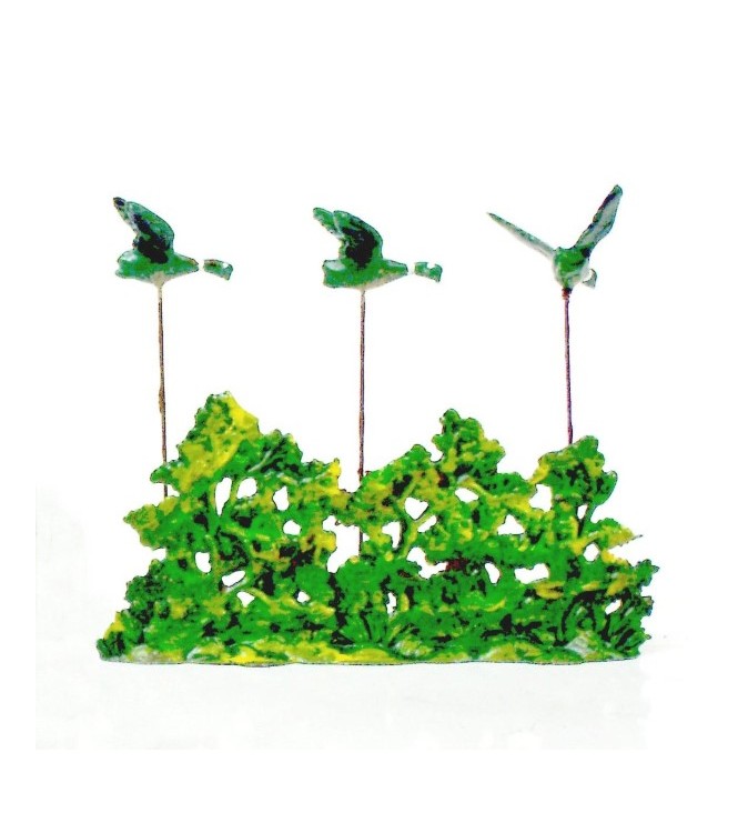 Buisson + 3 canards en vol