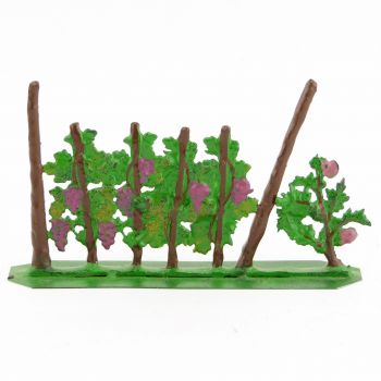 Rang de vignes avec rosier (8 x 4 cm)