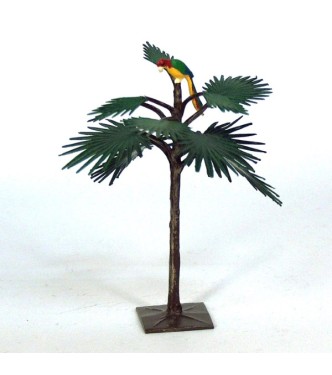 Grand palmier avec perroquet