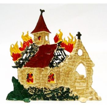 église en feu