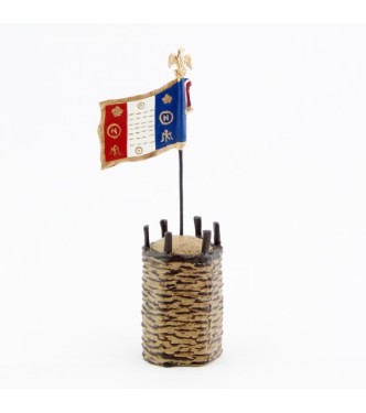gabion (en volume) avec drapeau français (Empire)