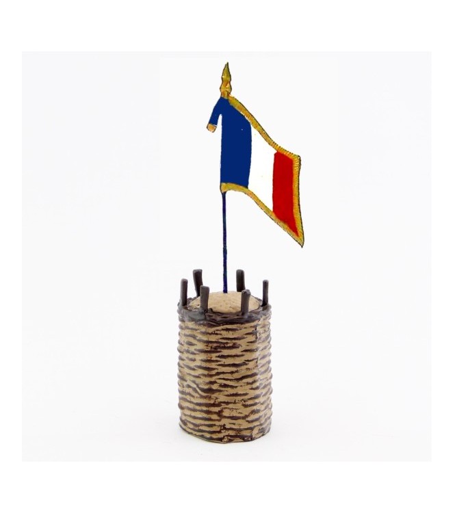 gabion (en volume) avec drapeau français (14-18)