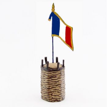 gabion (en volume) avec drapeau français (14-18)