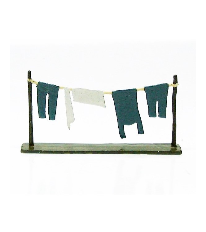 fil à linge (pantalons bleu horizon)