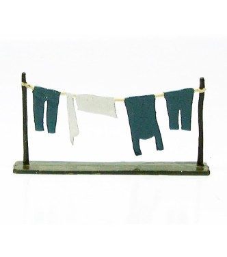 fil à linge (pantalons bleu horizon)