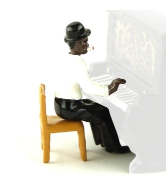 pianiste assis sur chaise (diorama le Jazz) (JZ02)