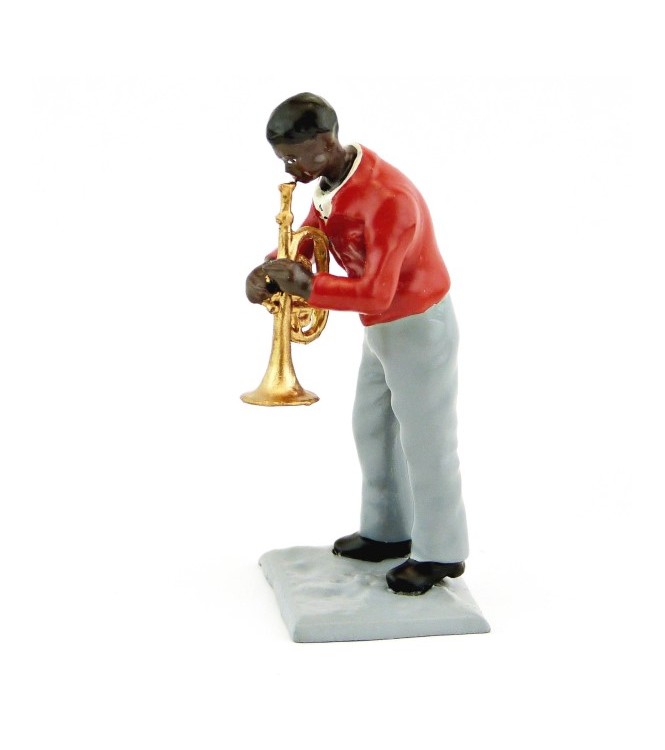 trompettiste, gilet rouge (diorama le Jazz) (JZ03)