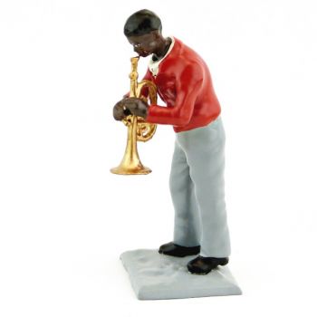 trompettiste, gilet rouge (diorama le Jazz) (JZ03)