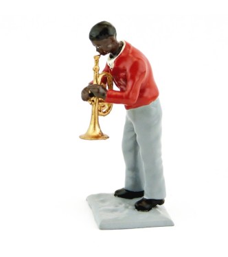 trompettiste, gilet rouge (diorama le Jazz) (JZ03)