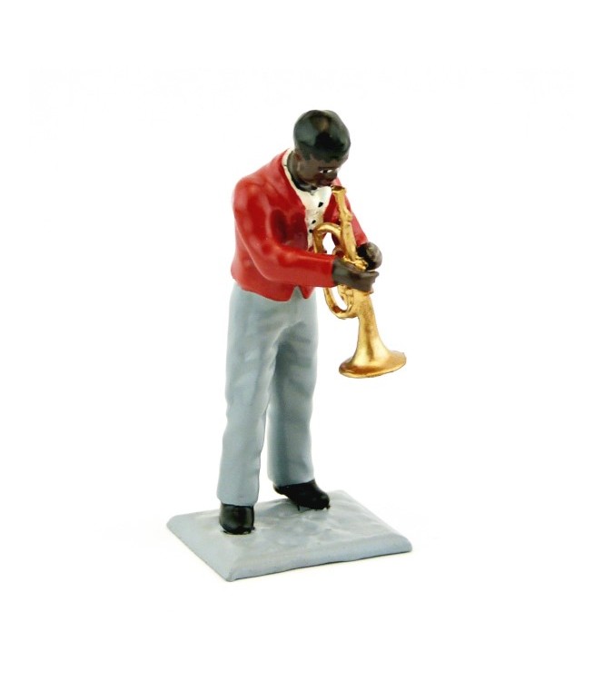 trompettiste, gilet rouge (diorama le Jazz) (JZ03)