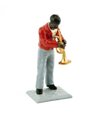 trompettiste, gilet rouge (diorama le Jazz) (JZ03)