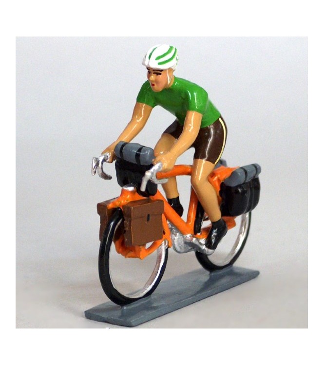 Cyclotouriste (Cyclo-randonneur), t-shirt vert