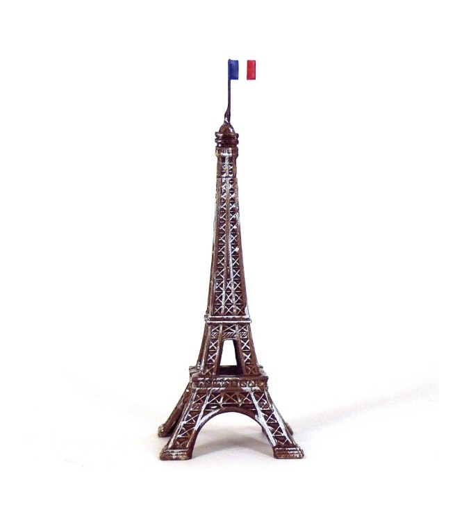 tour Eiffel avec drapeau français (h. 10,5 cm)