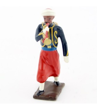clairon du 3e rgt de zouaves (tombo jonquille) avec chèche (turban)