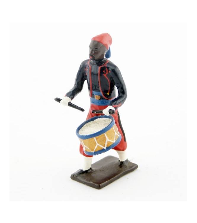 caisse roulante (tambour) de la musique de zouaves avec chéchias