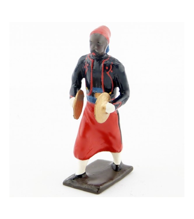 cymbalier de la musique de zouaves avec chéchias