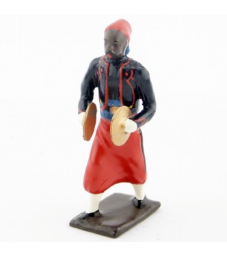 cymbalier de la musique de zouaves avec chéchias