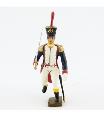 officier des voltigeurs du 17ème régiment de ligne à l'assaut